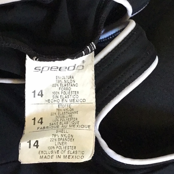 Black with white trim Speedo Razorback I piece - Picture 6 of 6